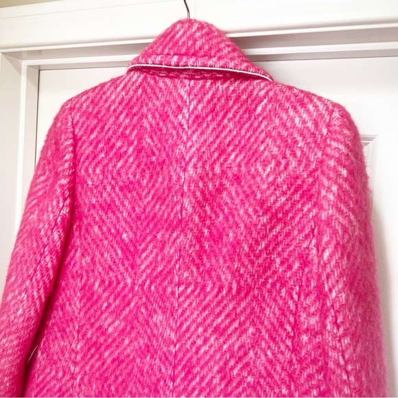 J Crew Diamond Tweed Peacoat in Pink 2 - Picture 7 of 15